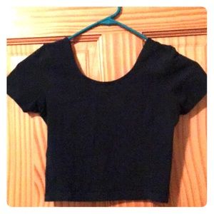 Forest green American Apparel crop top